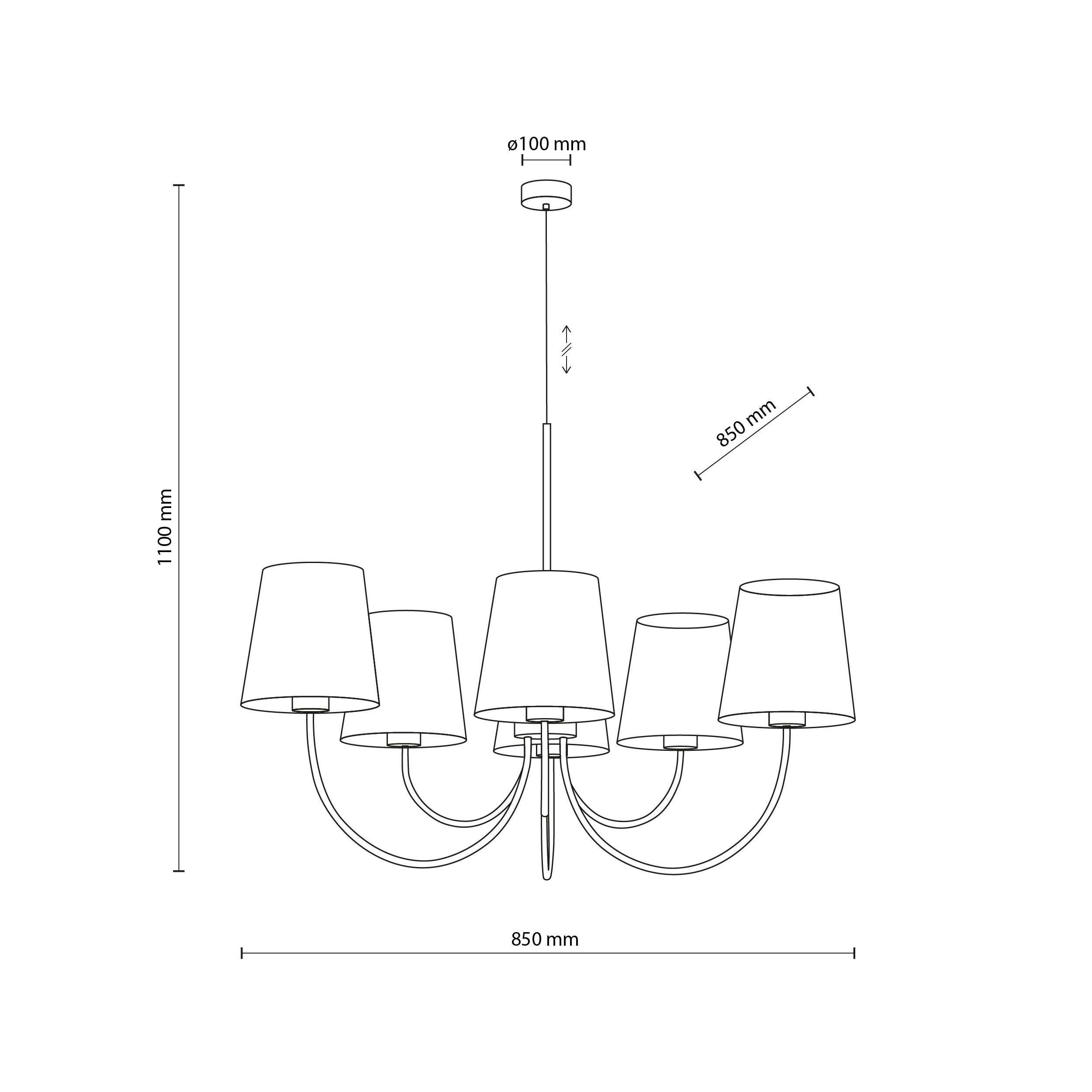 CANDI SABIA LAMPA WISZACA 6XE27 CANDI SABIA LAMPA WISZACA 6XE27