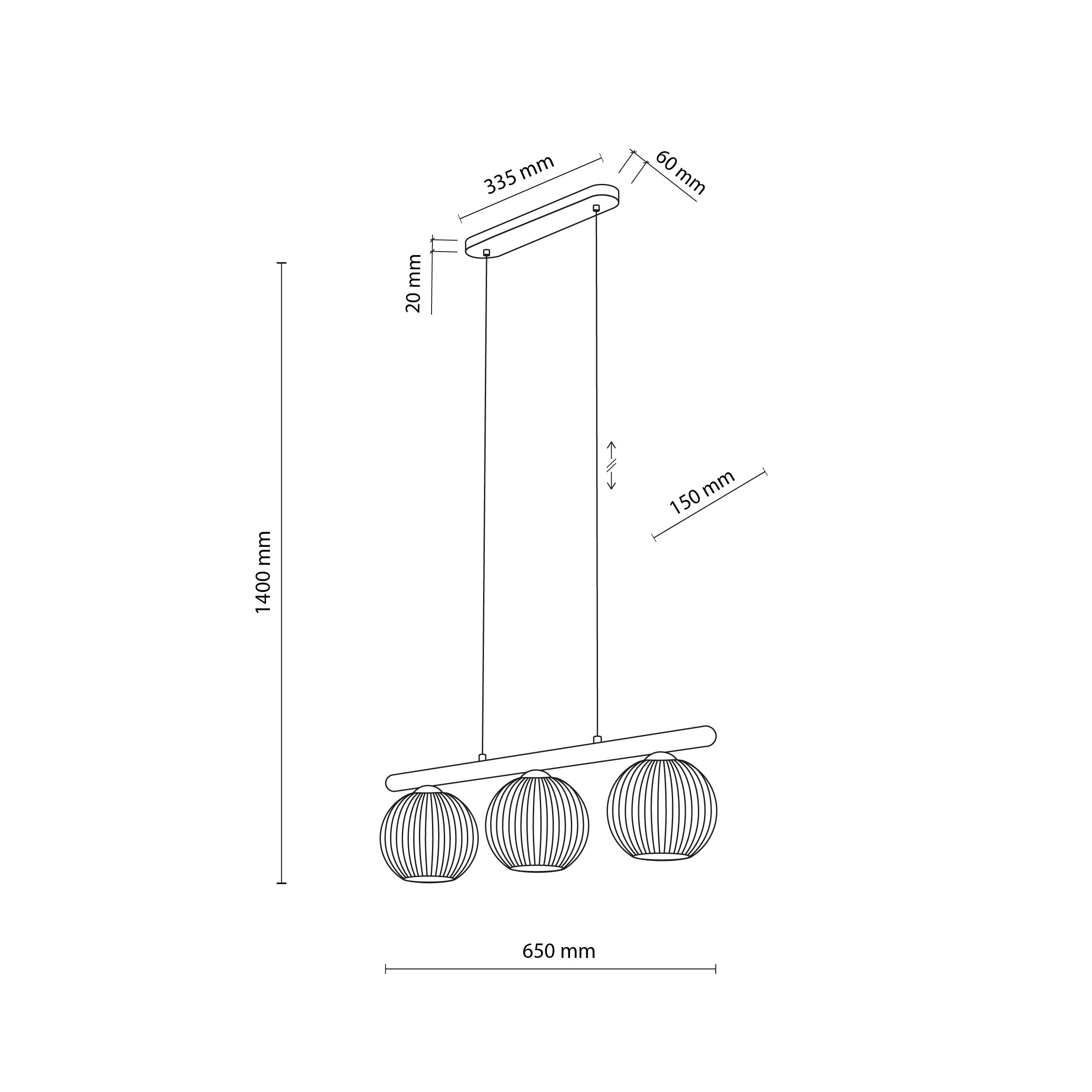 VIRLO WHITE LAMPA WISZACA 3XE14 VIRLO WHITE LAMPA WISZACA 3XE14