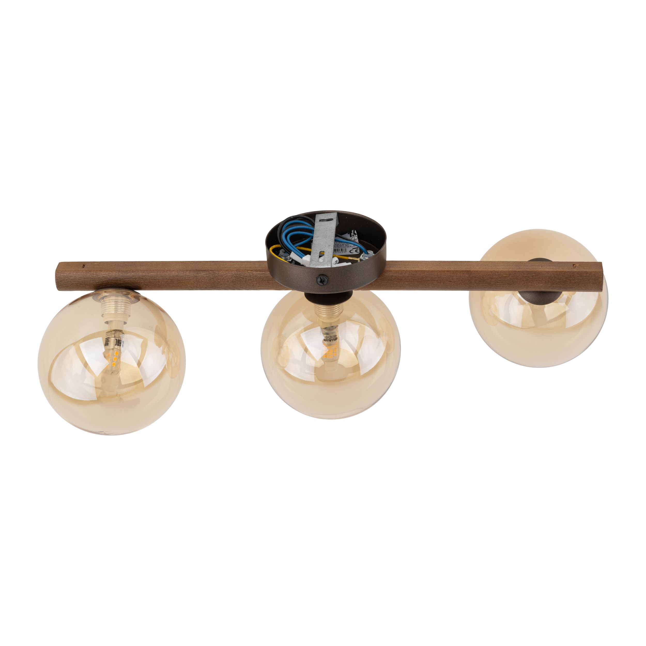 ESTERA WOOD ORZECH BURSZTYN LAMPA SUFITOWA 3XG9 ESTERA WOOD ORZECH BURSZTYN LAMPA SUFITOWA 3XG9