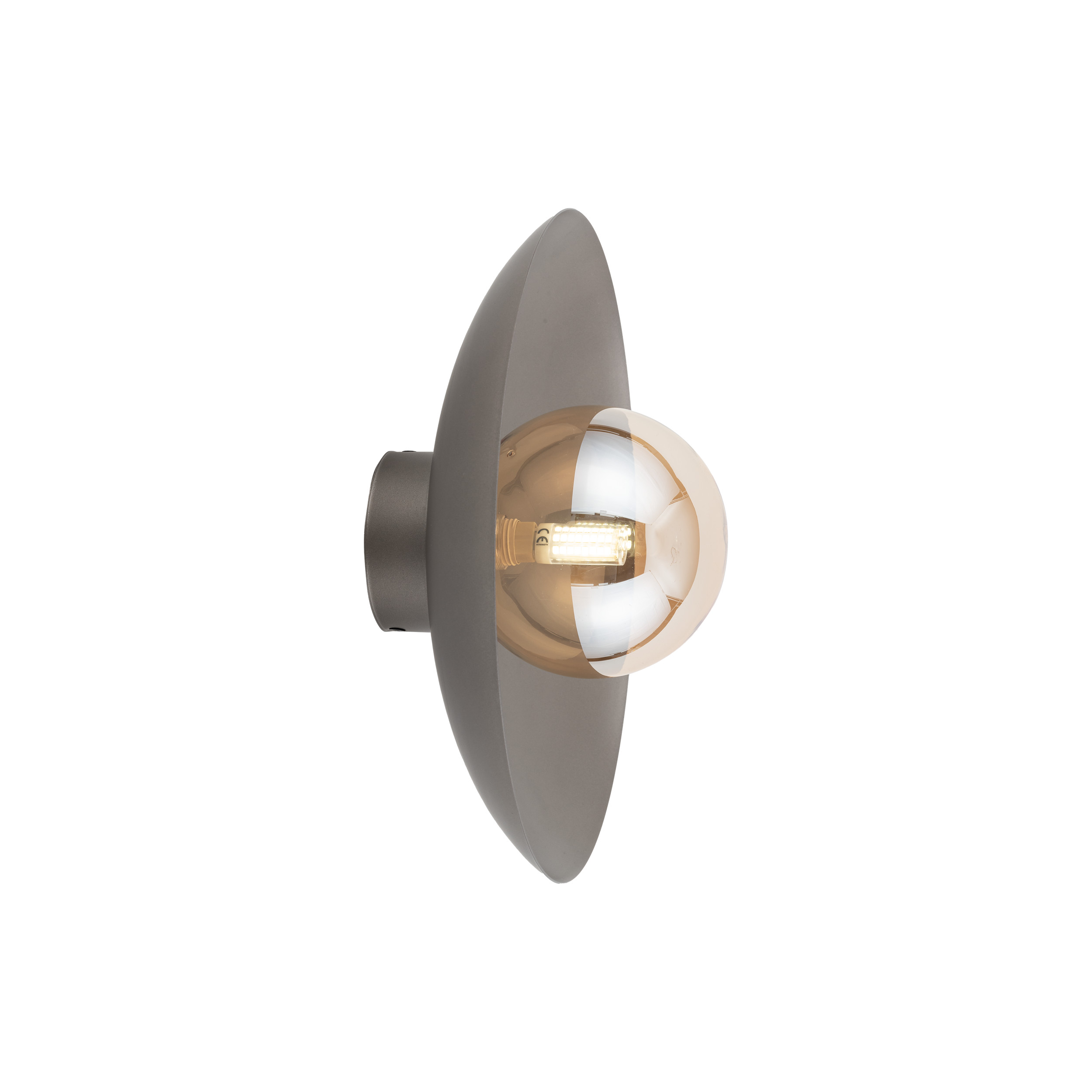 SLATE NEW BROWN GLASS KINKIET 1XG9 SLATE NEW BROWN GLASS KINKIET 1XG9