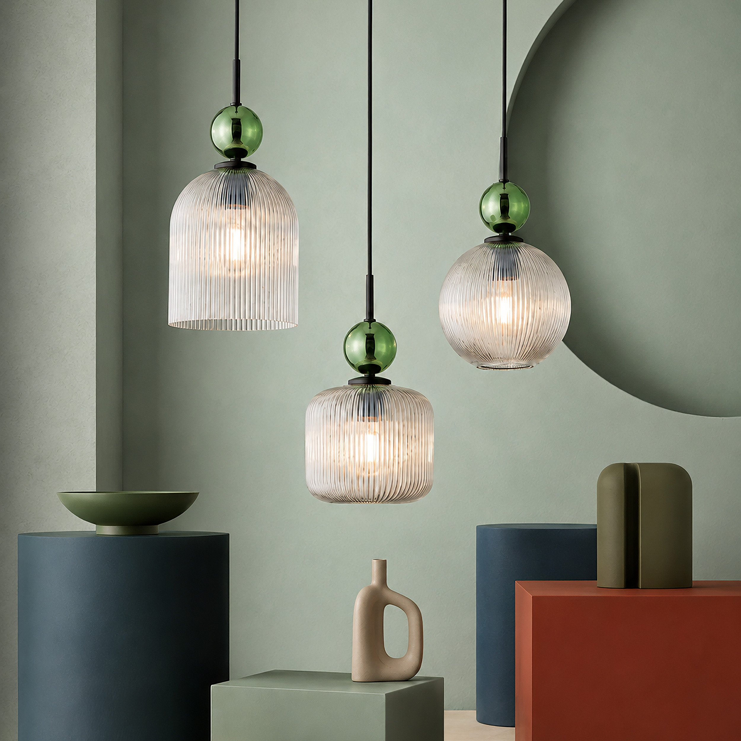 SOPHIA BIG GREEN COGNAC LAMPA WISZĄCA 1XE27 SOPHIA BIG GREEN COGNAC LAMPA WISZĄCA 1XE27