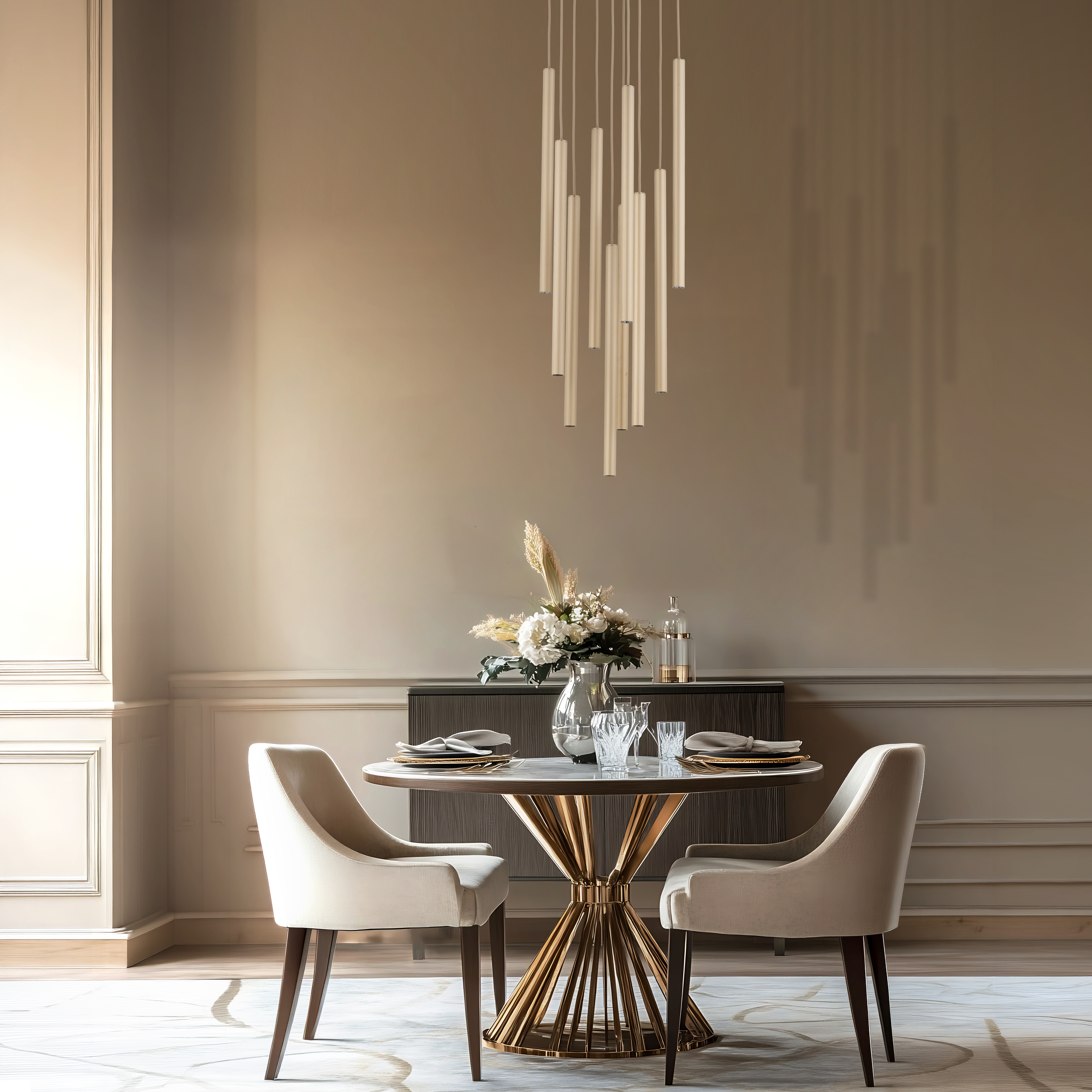 FERRO SABIA CHAMPAGNE LAMPA WISZĄCA 10XG9 KOŁO FERRO SABIA CHAMPAGNE LAMPA WISZĄCA 10XG9 KOŁO