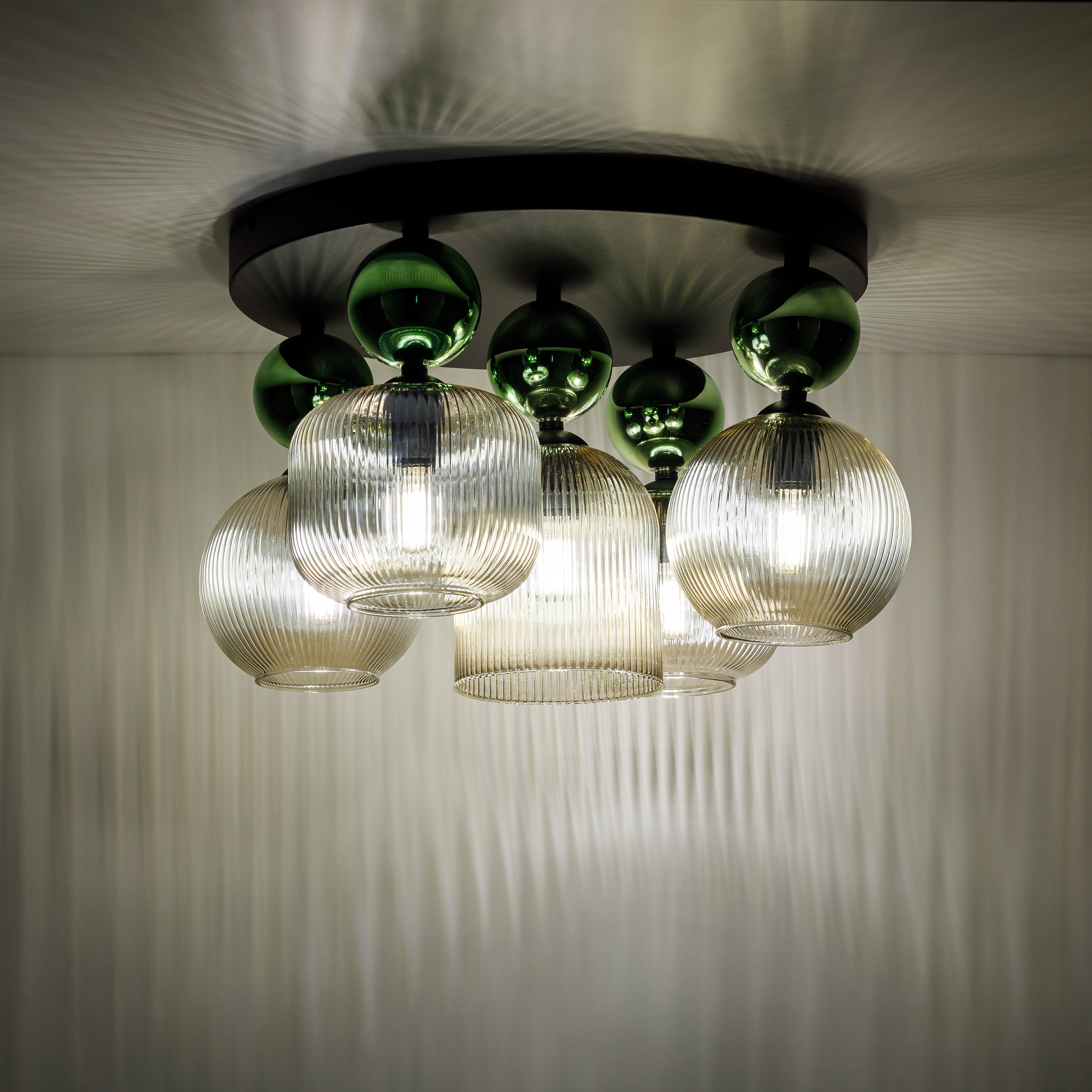 SOPHIA GREEN COGNAC LAMPA SUFITOWA 5XE14 SOPHIA GREEN COGNAC LAMPA SUFITOWA 5XE14