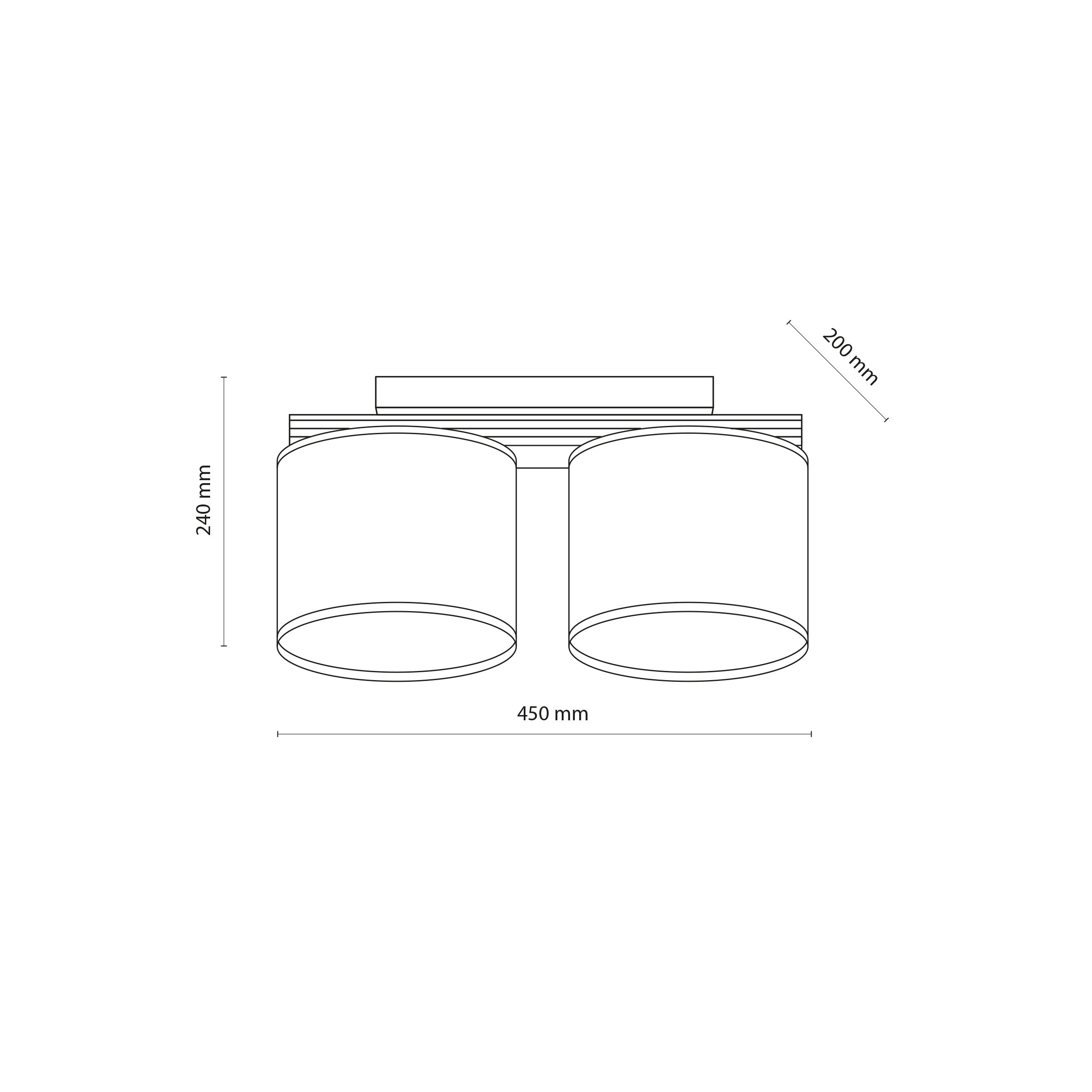 VIGA SHADE SOSNA LAMPA SUFITOWA 2XE27 VIGA SHADE SOSNA LAMPA SUFITOWA 2XE27