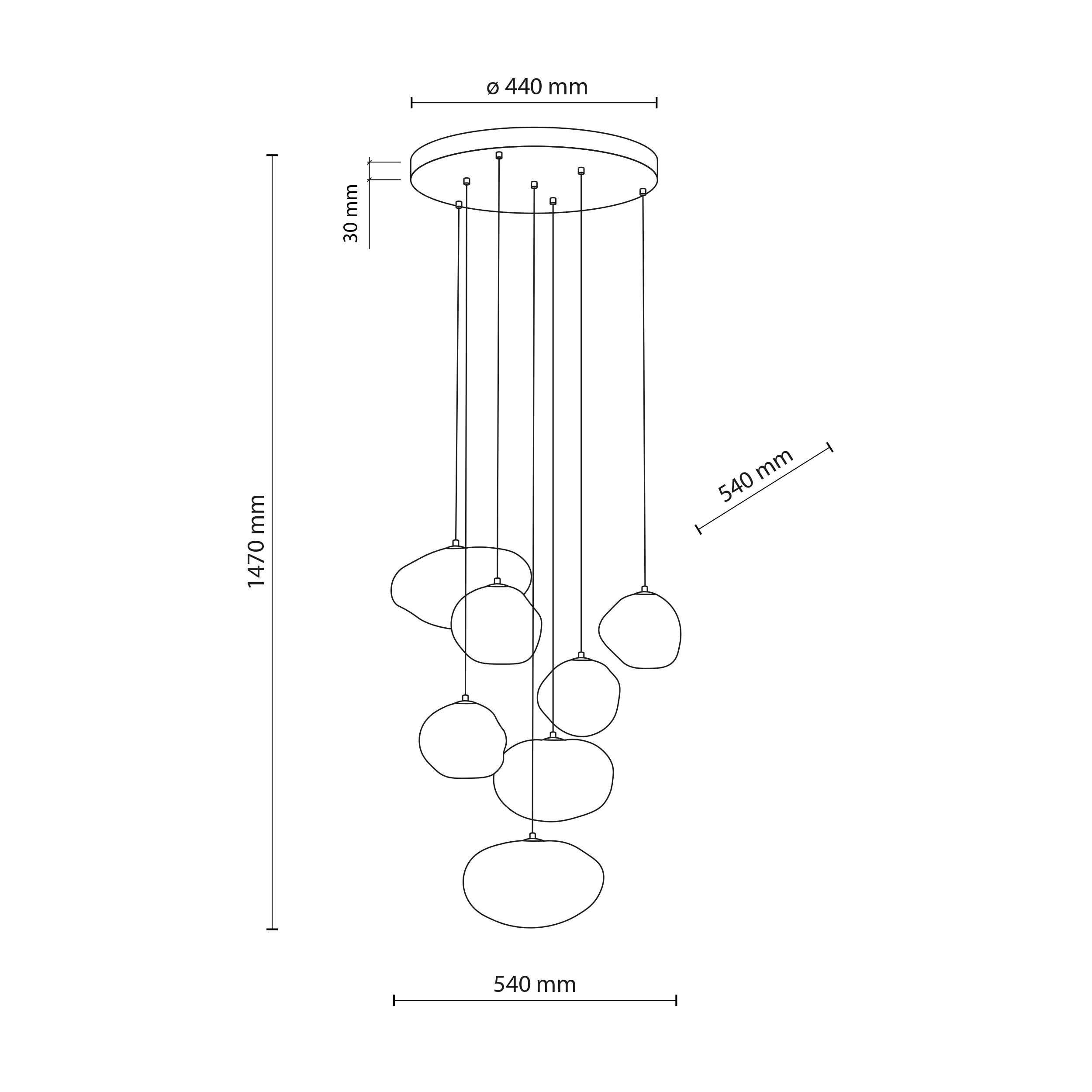 NEBIA NEW BROWN LAMPA WISZĄCA 7XG9 NEBIA NEW BROWN LAMPA WISZĄCA 7XG9