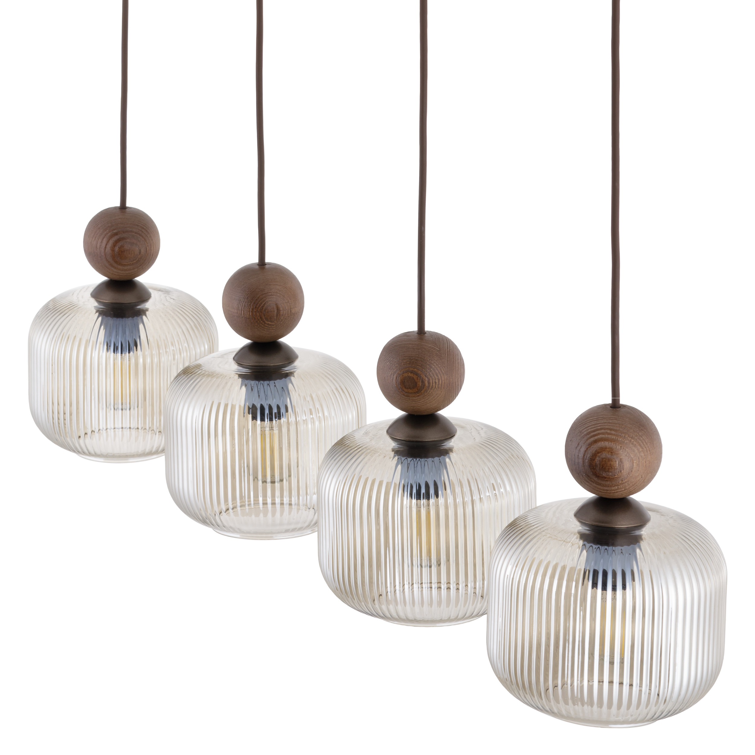BALLO ORZECH LAMPA WISZĄCA 4XE14 LISTWA BALLO ORZECH LAMPA WISZĄCA 4XE14 LISTWA