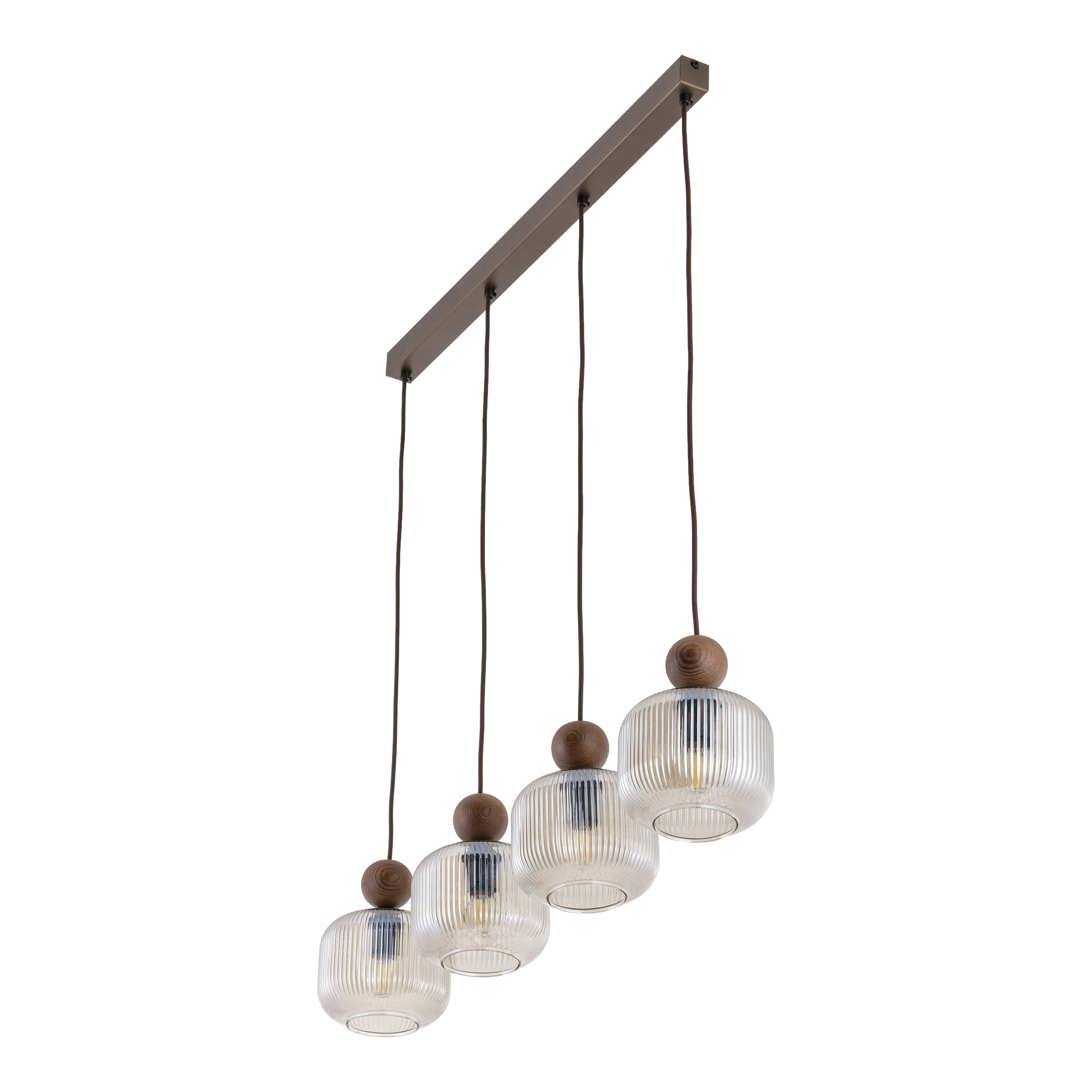 BALLO ORZECH LAMPA WISZĄCA 4XE14 LISTWA BALLO ORZECH LAMPA WISZĄCA 4XE14 LISTWA