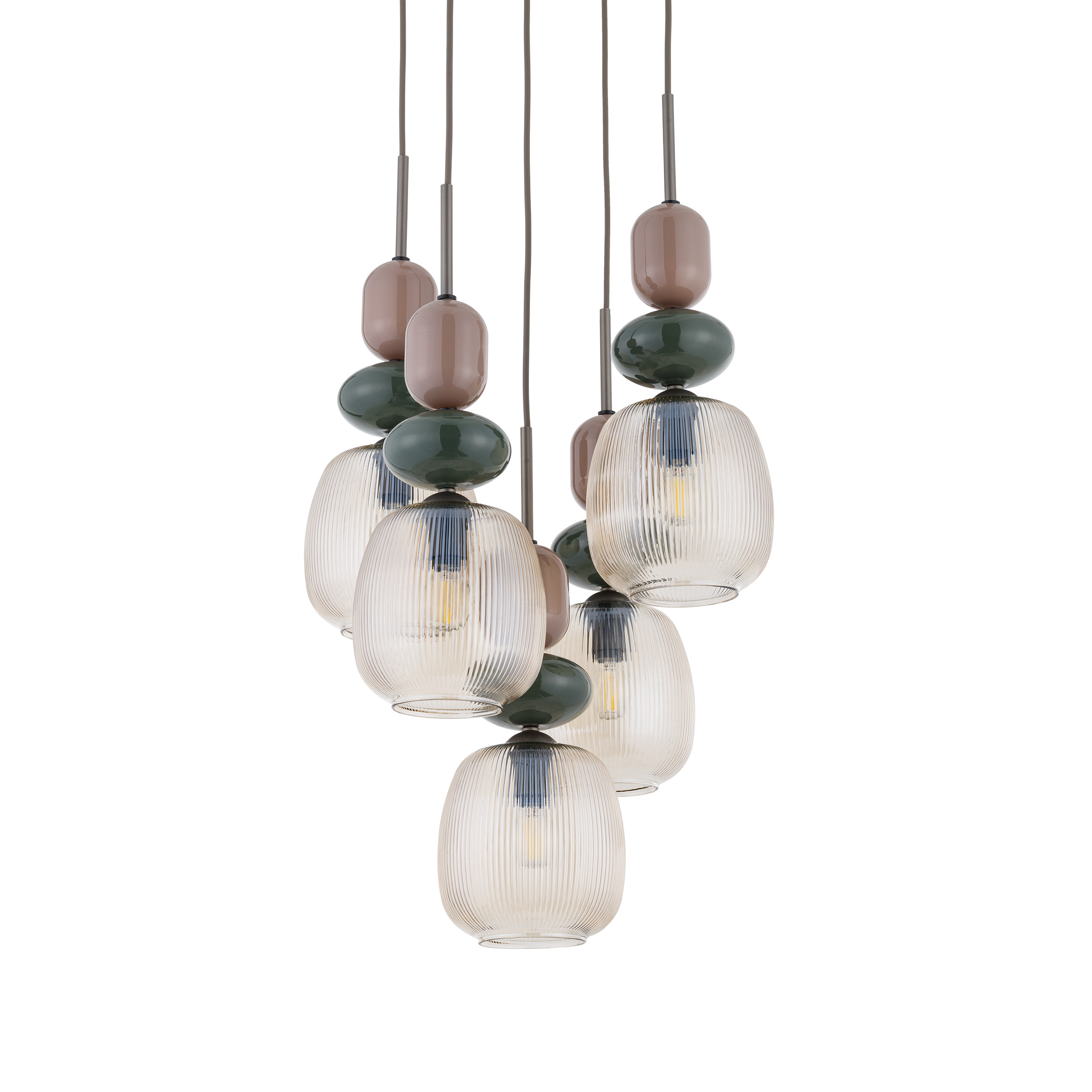 ZEN NEW BROWN BOTTI COGNAC LAMPA WISZĄCA 5XE14 KOŁO ZEN NEW BROWN BOTTI COGNAC LAMPA WISZĄCA 5XE14 KOŁO