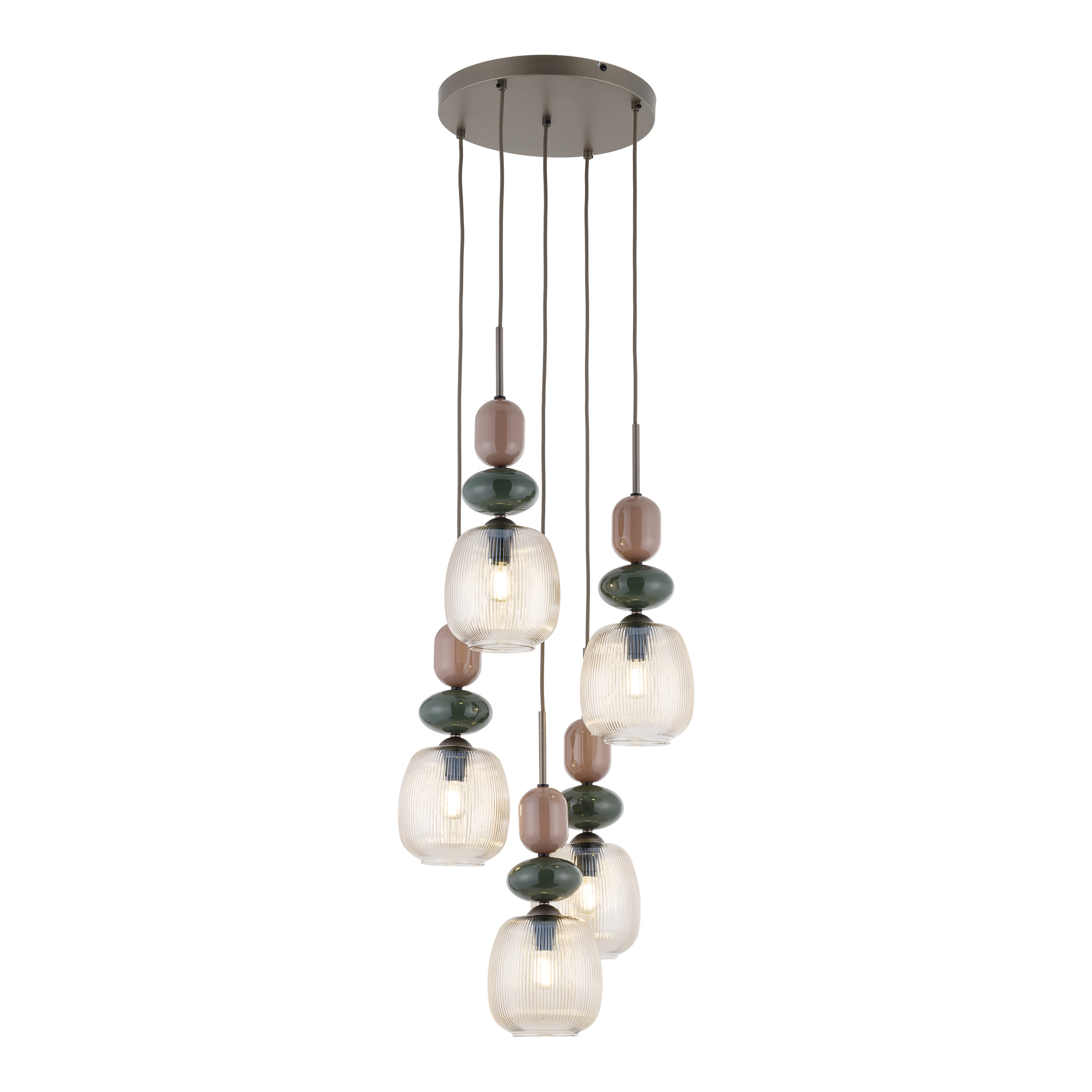 ZEN NEW BROWN BOTTI COGNAC LAMPA WISZĄCA 5XE14 KOŁO ZEN NEW BROWN BOTTI COGNAC LAMPA WISZĄCA 5XE14 KOŁO