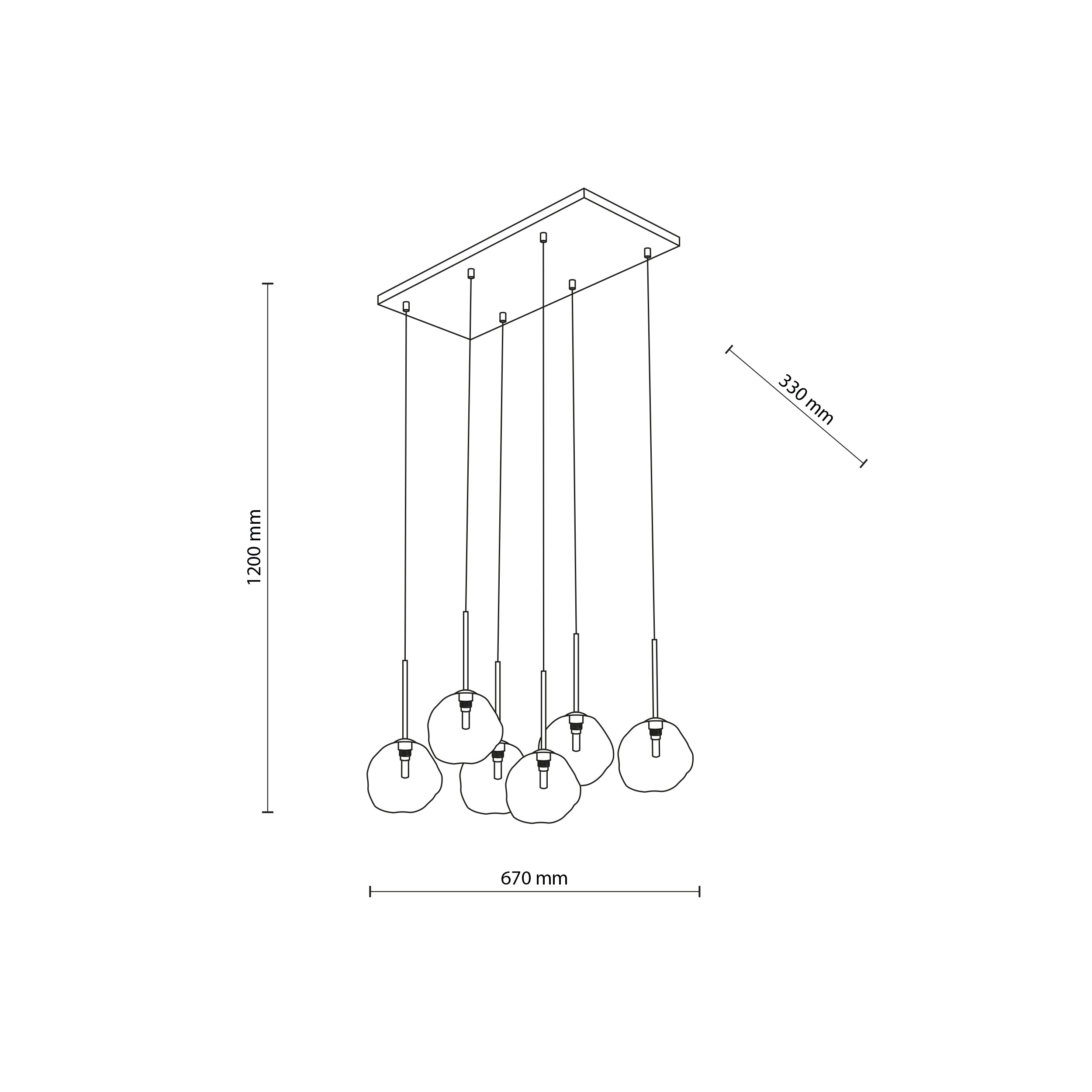 LAVA SABIA LAMPA WISZĄCA 6XG9 LAVA SABIA LAMPA WISZĄCA 6XG9