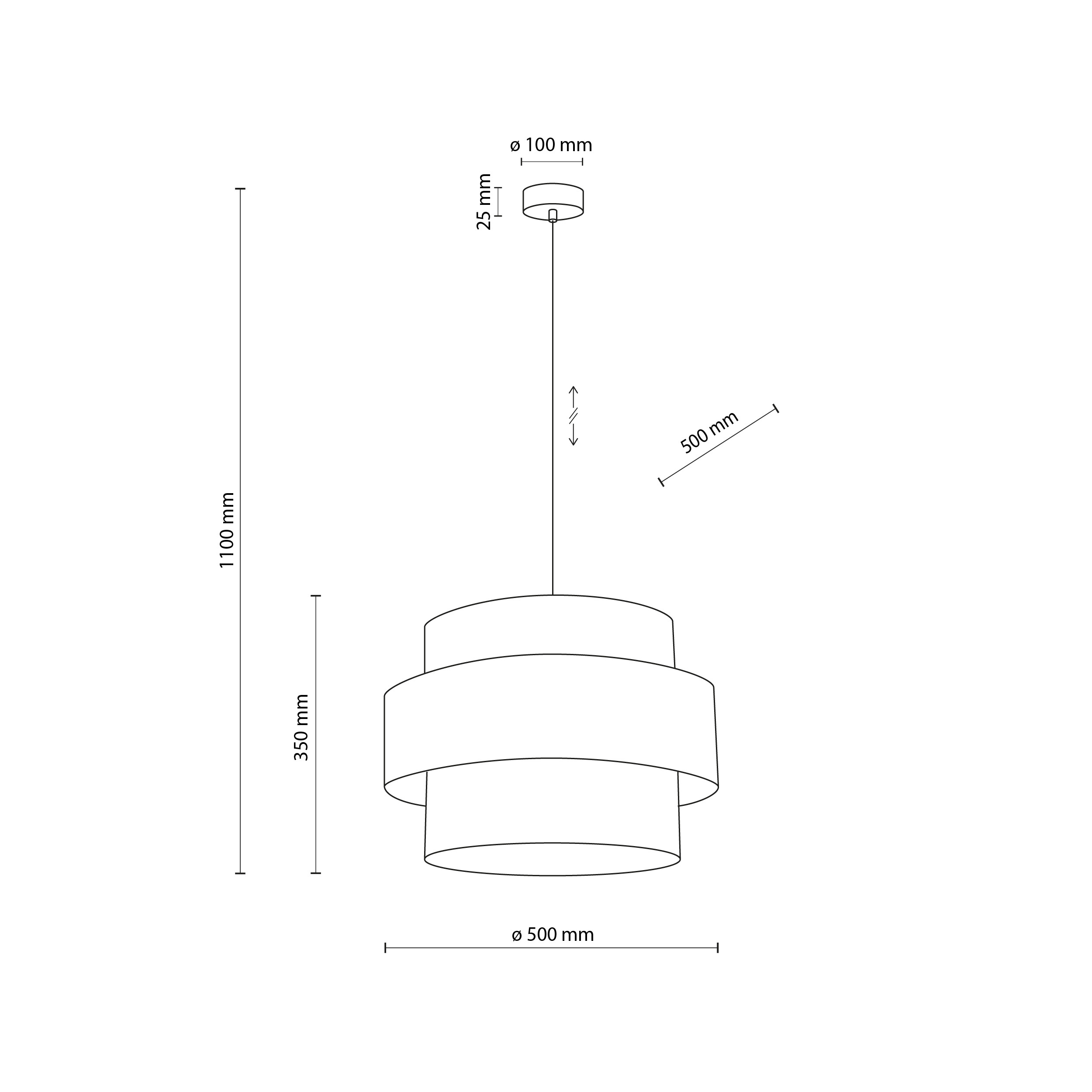 CALISTO SABIA LAMPA WISZĄCA 1XE27 500 CALISTO SABIA LAMPA WISZĄCA 1XE27 500