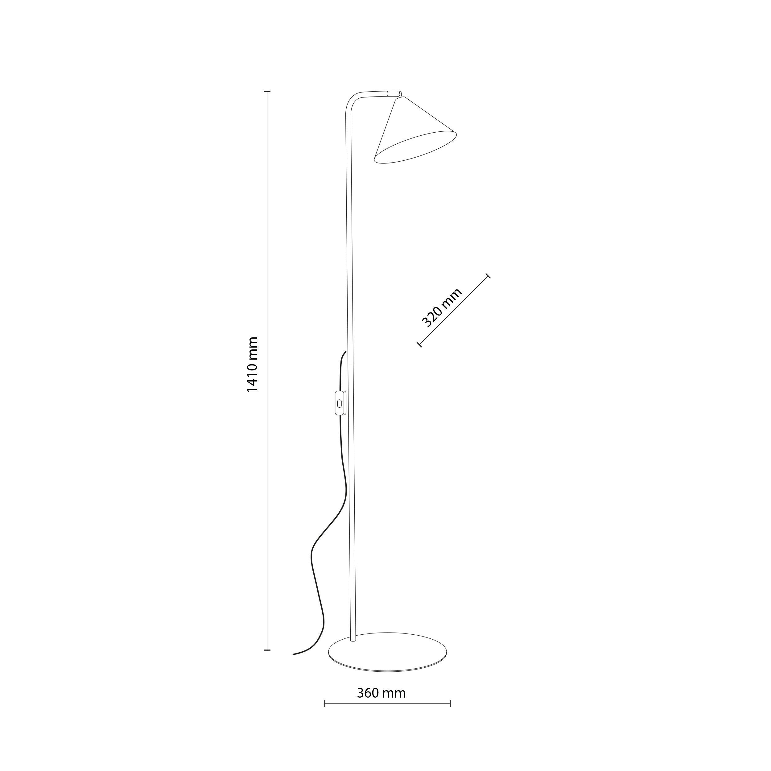 CONO PISTACIO LAMPA PODŁOGOWA 1XE14 CONO PISTACIO LAMPA PODŁOGOWA 1XE14