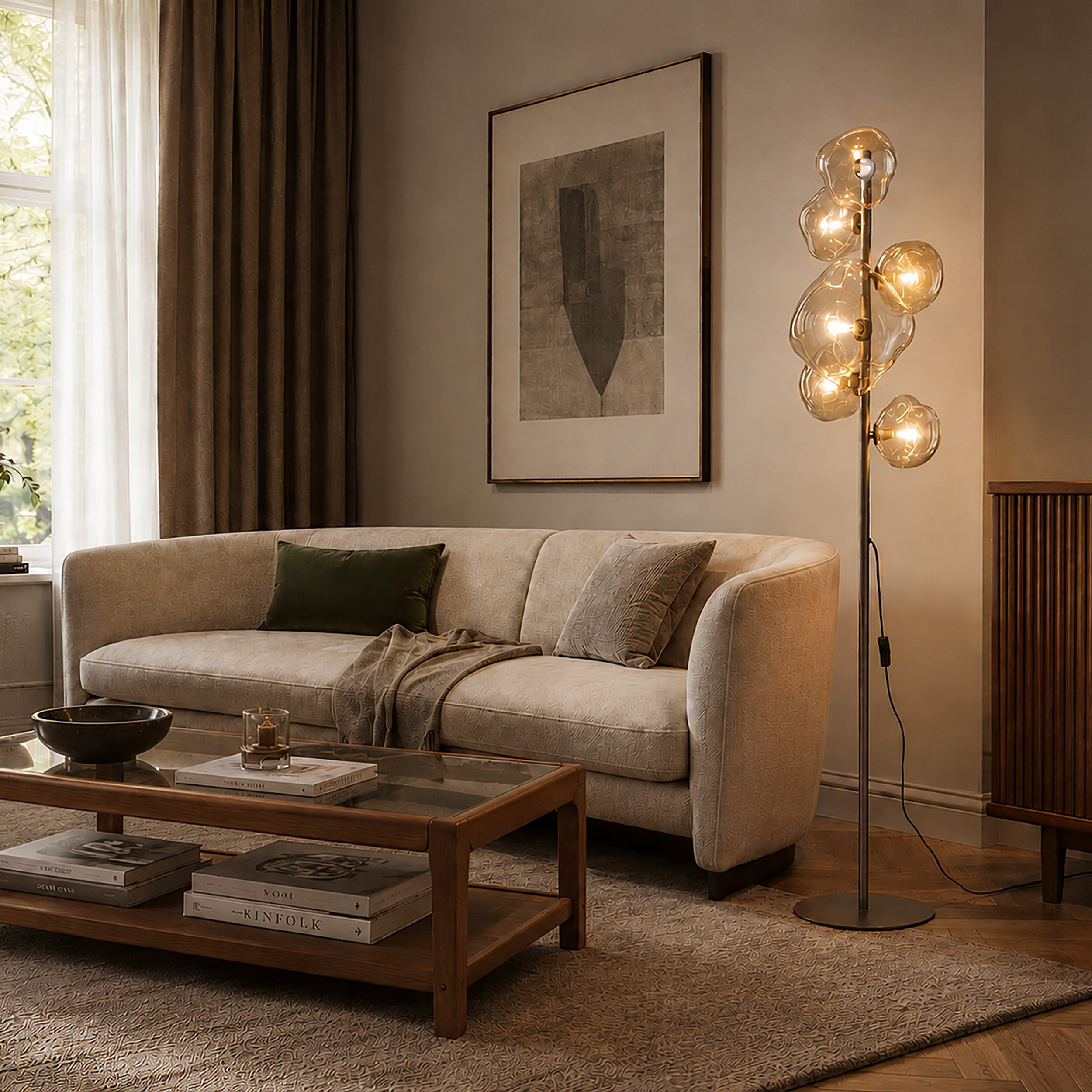 NEBIA NEW BROWN LAMPA PODŁOGOWA 6XG9 NEBIA NEW BROWN LAMPA PODŁOGOWA 6XG9