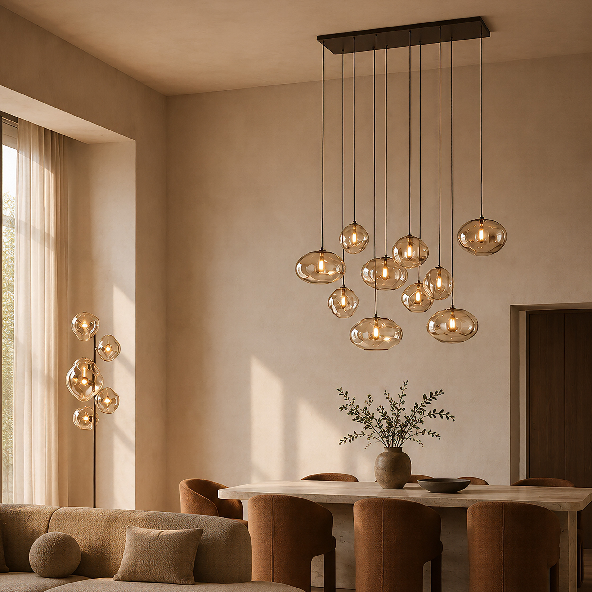 NEBIA NEW BROWN LAMPA PODŁOGOWA 6XG9 NEBIA NEW BROWN LAMPA PODŁOGOWA 6XG9