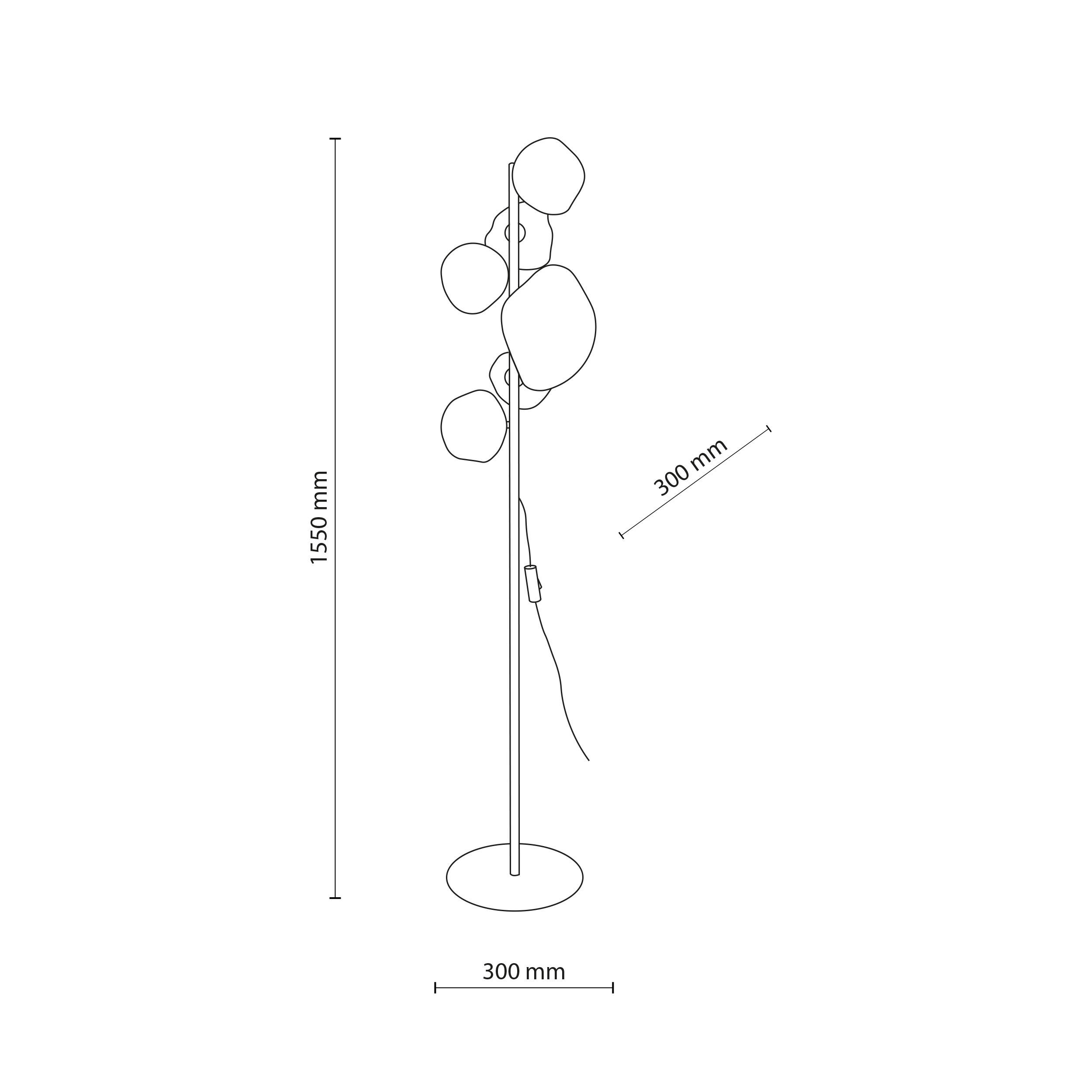 NEBIA NEW BROWN LAMPA PODŁOGOWA 6XG9 NEBIA NEW BROWN LAMPA PODŁOGOWA 6XG9