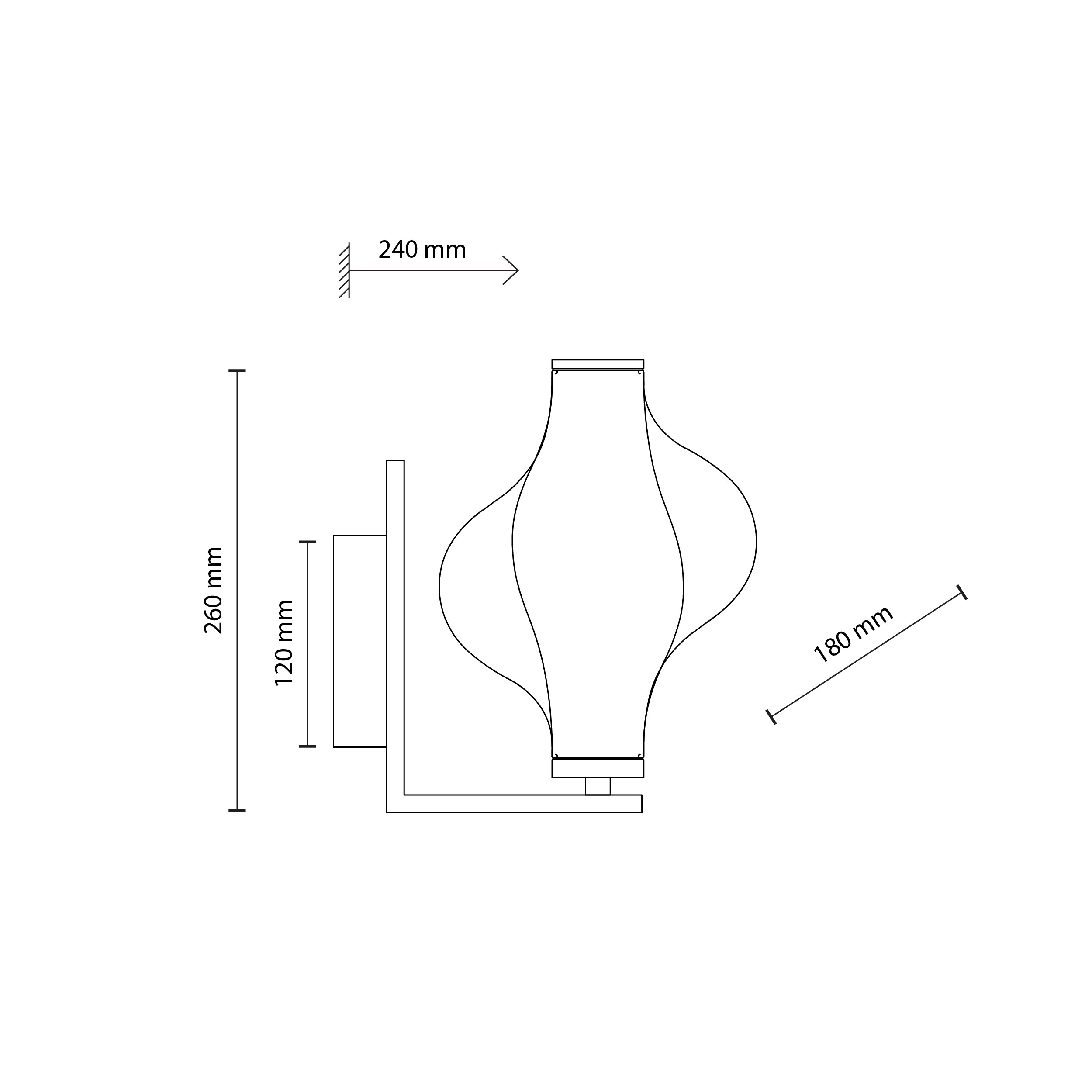 ELVA BRASS KINKIET LED 8W ELVA BRASS KINKIET LED 8W