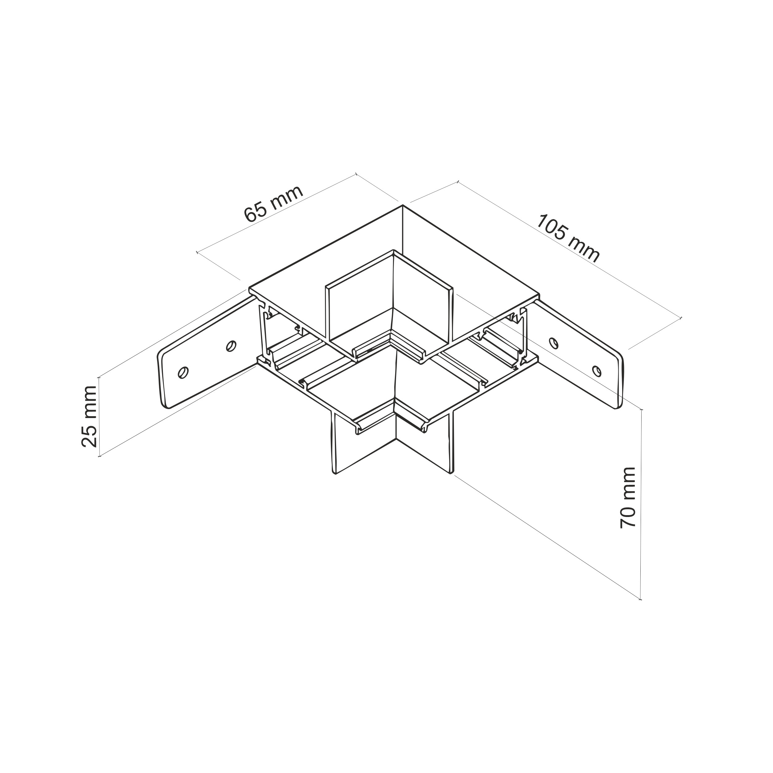 MAGNETIC EASY ŁĄCZNIK BLACK KĄTOWY WEWNĘTRZNY DO SZYNY PODTYNKOWEJ