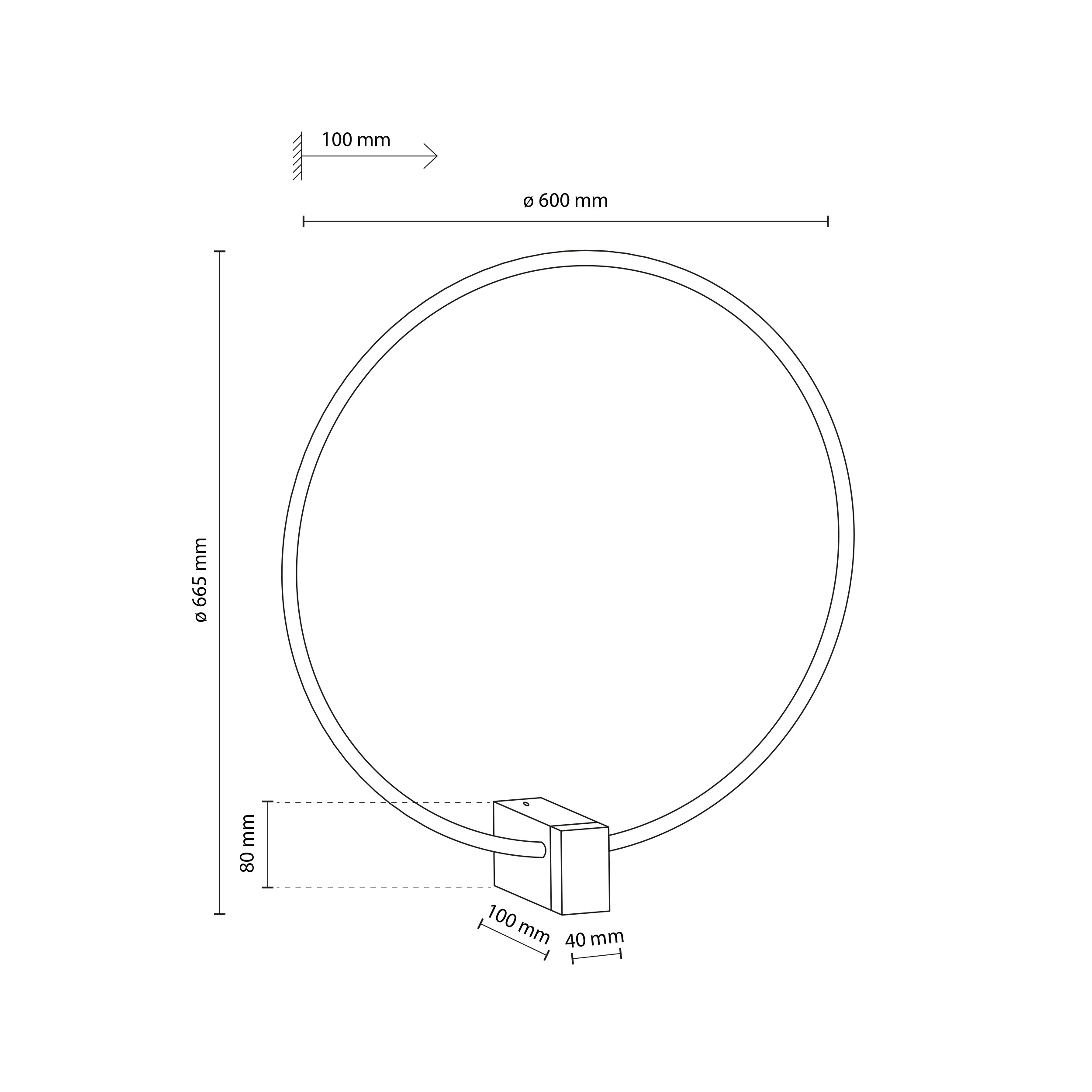 VEXA BLACK KINKIET LED 18W VEXA BLACK KINKIET LED 18W